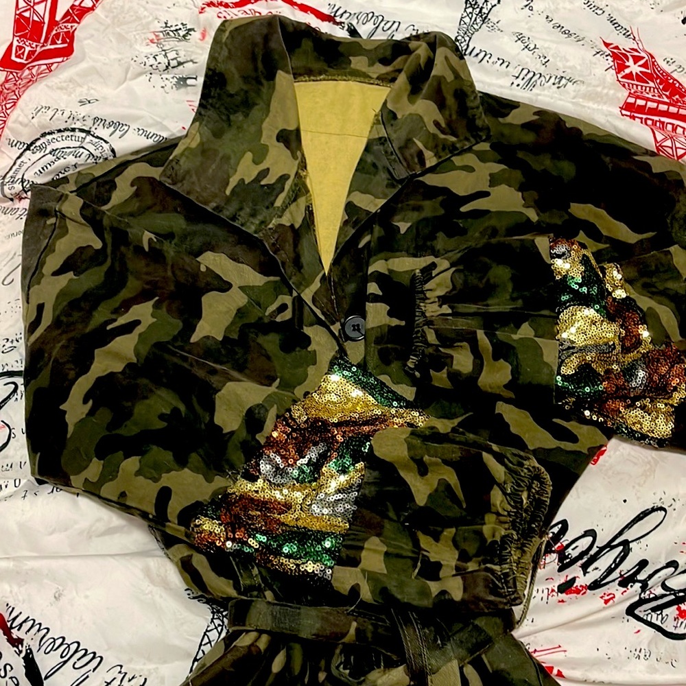 Jean camouflage jacket